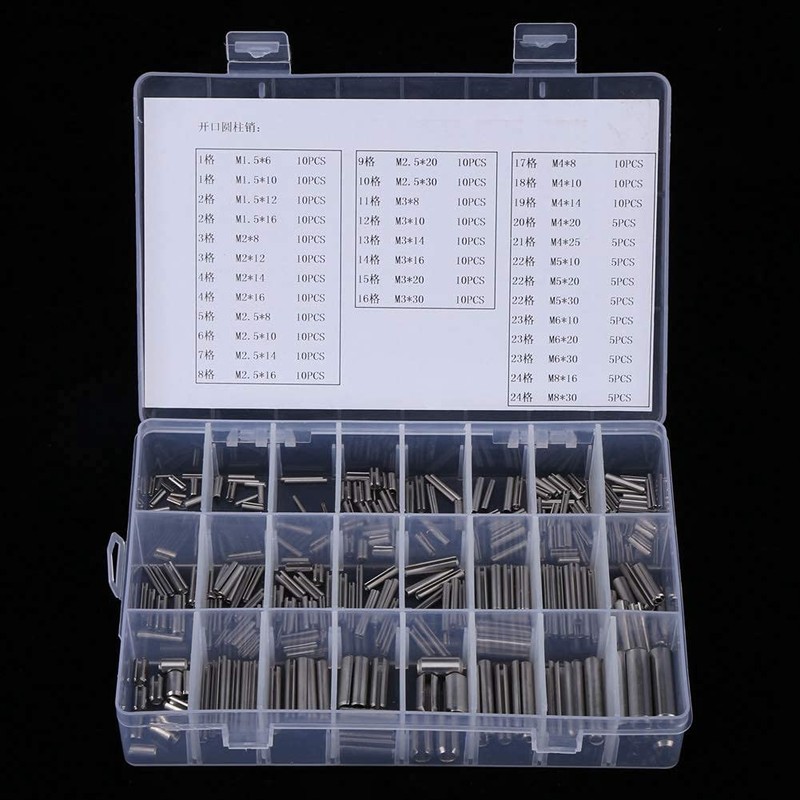280 Pieces Spring Pins, Stainless Steel Spring Tension Pins Set