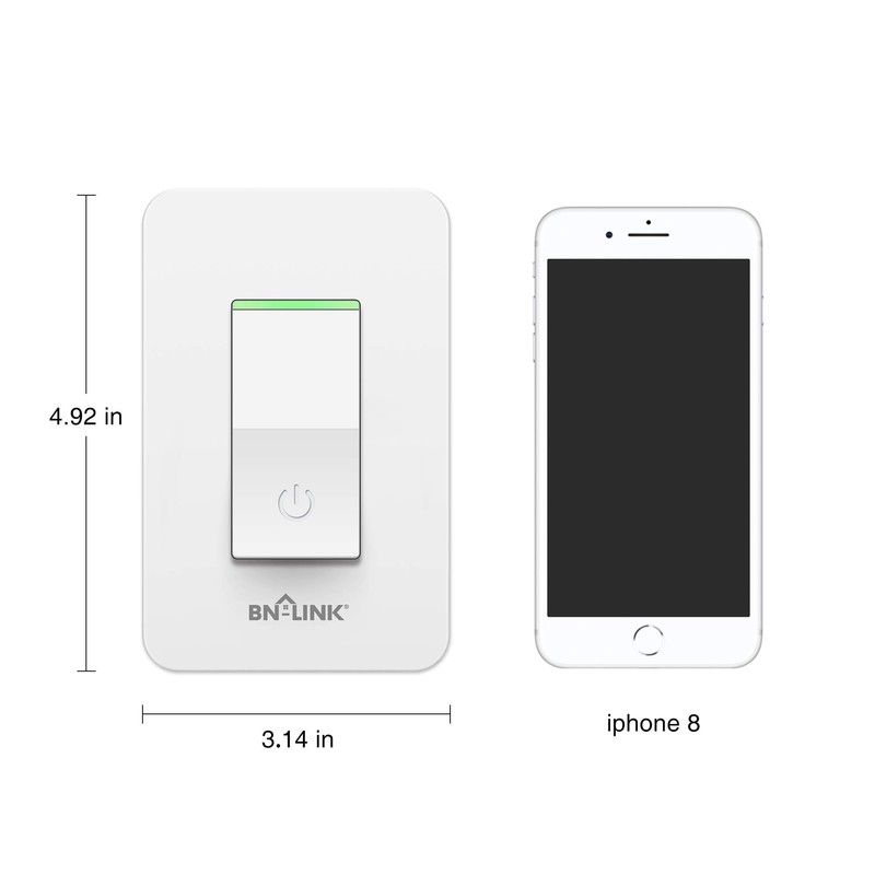 BN-LINK WiFi Smart in-Wall Light Switch, No Hub Required with