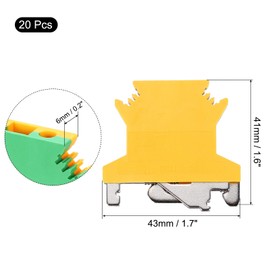 sourcing map Terminal Blocks 10 Pack UK2.5B Rail Mount Fuse Holder Screw Terminal Block Wire End Bracket Stopper Din Rail Screw Fixed Gray for DIY Electronic Circuits Machine Appliances