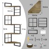 WFSRESTD Floating Corner Shelves with Light - 5 Tiers Metal