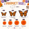 Yinder 25 Pcs Large Monarch Butterfly Decorations 3 Sizes Orange