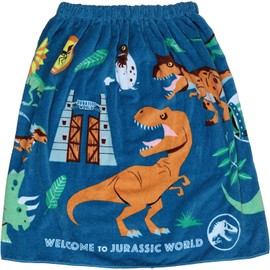 Marushin 49850050000 Wrap Towel, Jurassic World 23.6 inches (60 cm) Length, For Children, Wearable Bath Towel, Wrap Towel, For Girls, Boys