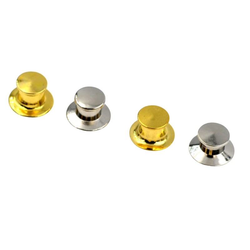 Aqualoach Pin Badge Catch Clasp Flat Head One-Touch Anti-Lost (Silver)