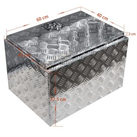 OKOVO 24" Aluminum Underbody Tool Box RV Trailer Flatbed Truck for Storage (Silver)