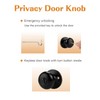 Probrico Privacy Door Knobs Black Matte Privacy Lock, Keyless Standard