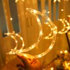 FUCHSUN LED Moon Star Curtain String Lights, 138 LED USB