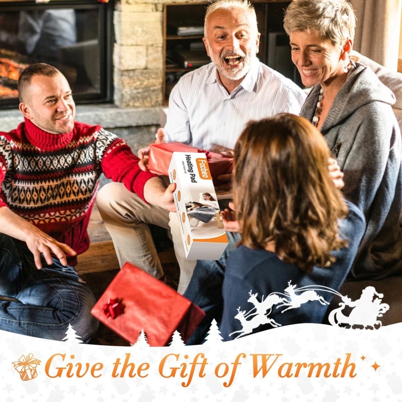 Focbeo King Size Heating Pad for Back Pain 32"x24" Extra