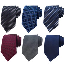 WIOIW Men's Necktie, Washable, Business Tie Set, Stylish, Popular, Job Hunting, Weddings, School Entrance Ceremonies, Graduations, After-Parties, Ceremonial Occasions, Gift, Father's Day, Set of 6