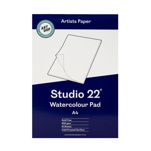 Studio 22 Watercolour Paper Pad A4-300gsm Cold Pressed