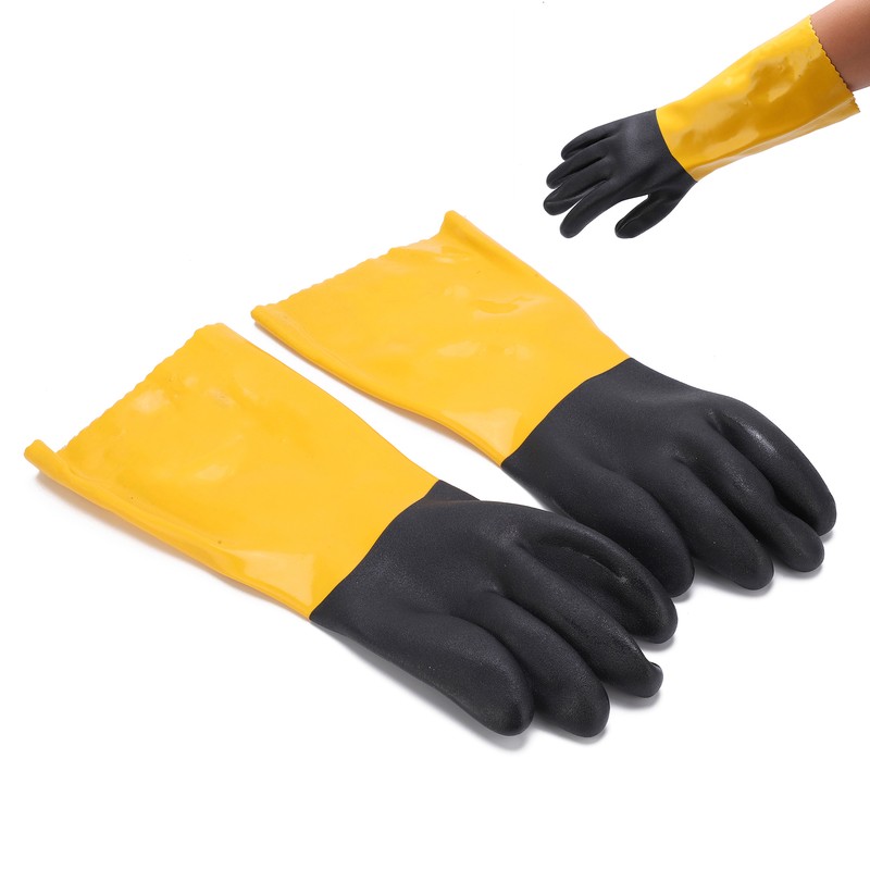 PVC Coated Protective Gloves Lengthening Seamless Wear Resistance Gloves for