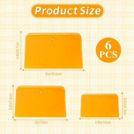 Body Filler Spreaders,6 Pcs Car Body Filler Spreaders Plastic,For Applying Fillers Putties Glazes Caulking Agents And Paint(Orange)