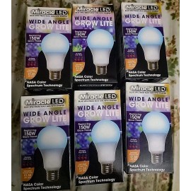Miracle LED Wide Angle Grow Lite 11 Watt LED replaces 150W Flood - LOT OF 6 Bulb