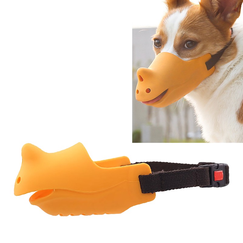 Dog Silicone Mouth Cover Bite and Bark Prevention Breathable Adjustable