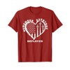 RED Friday Remember Everyone Deployed Military Heart Jet T-Shirt
