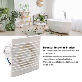 Fdit 4 Inch Wall Mounted Exhaust Fan, ABS Ventilation Fan, 110V, High Speed, for Kitchen Bathroom