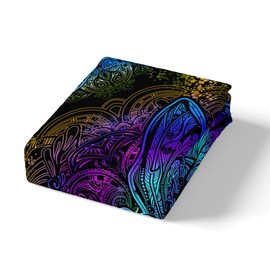 Erosebridal Bohemian Dragonfly Comforter Cover Queen Size Mandala Paisley Bedding Set Purple Dragonfly Duvet Cover Tie Dye Trippy Gypsy Iridescent Chic Hippie Quilt Cover, Decor 3 Pcs