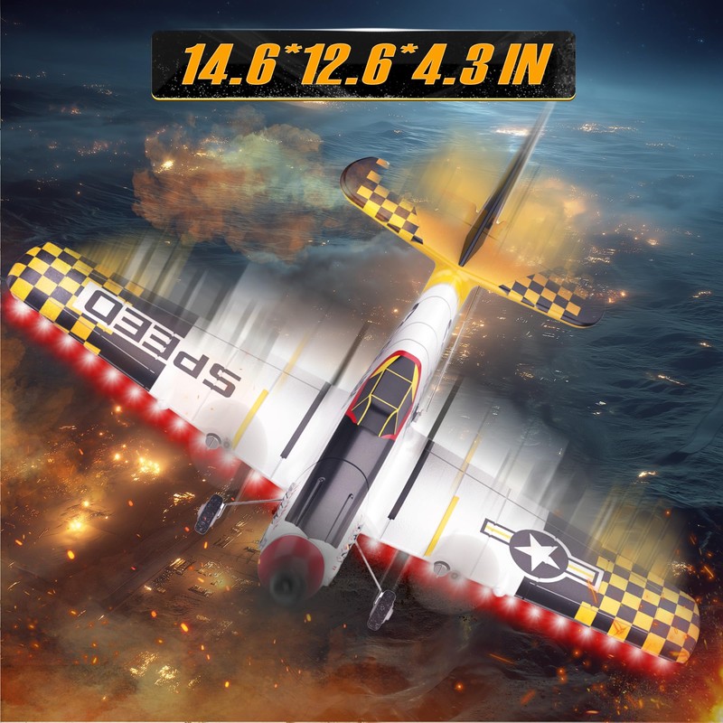 BEZGAR HQ089 3-Channel RC Plane, 6-Axis Gyro 2.4GHz Remote Controlled