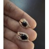 Unbranded 585 14K RG Rose Gold Stamped Black Crystal Gemstone