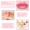 BINGBRUSH 3 Pcs Crystal Flower Jelly Color Changing Lipstick,Long Lasting