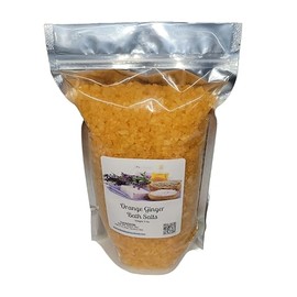 Bath Salts | 4lb Bag (64oz.) | Choose Your Scent | Epsom Salt | Sea Salt| Bathing | Body Care | Beauty | Relaxation | Spa | Pedicure | Manicure | Soak (Orange Ginger)