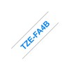 Brother TZe-FA4 Textile Tape White/Blue