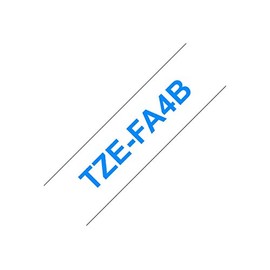 Brother TZe-FA4 Textile Tape White/Blue