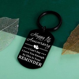 Raddimelo 1 Year Anniversary for Him, Anniversary for Couple, Keychain for Husband Wife, Wedding Gifts, Valentines Day Gifts for Boyfriend Girlfriend, Birthday Christmas Gifts Stocking Stuffers