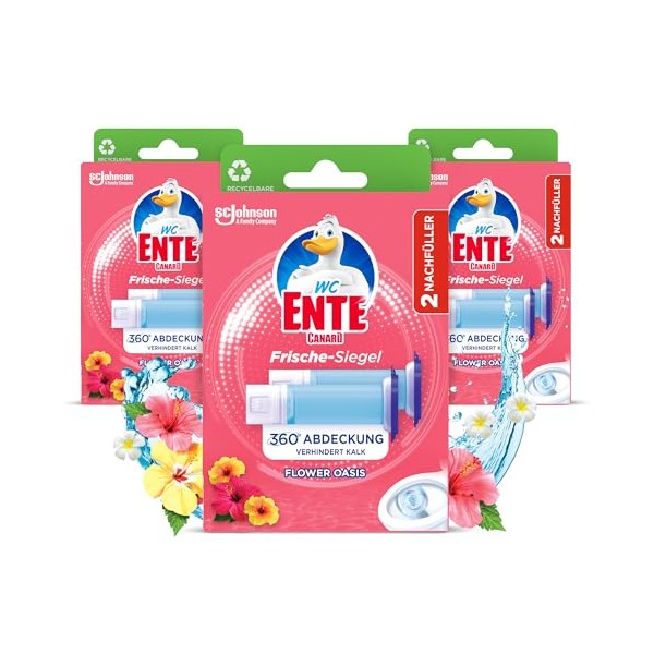 WC-Ente Frische-Siegel Nachf√ºller, k√∂rbchenloser WC-Reiniger, 3 x 12 Gel WC-Steine,