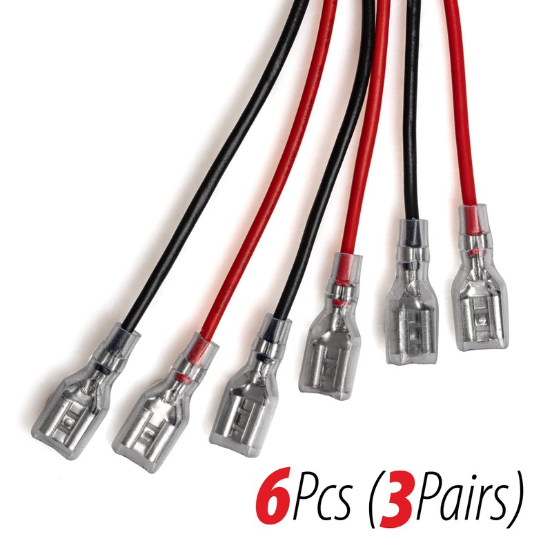 SLA Battery Terminal Leads, Female Spade Quick Connect/Disconnect 6.3mm F2