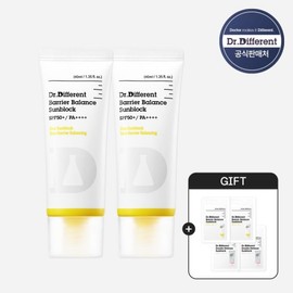 Doctor Different 1+1촉촉/무기자차베리어 밸런스 선블록 40ml 1+1 Moist/Inorganic Tea Tree Barrier Balance Sunblock 40ml