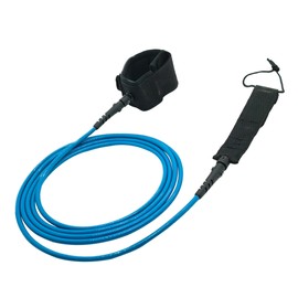 AQUBONA Leash Cord 6/7/8/9/10/11/12ft 7mm, Premium Surfboard Leash, Adjustable Thigh Ankle Cuffs Ankle Leash, Paddle Board Surfboard Super Leash Leg Rope (Blue, 10ft)