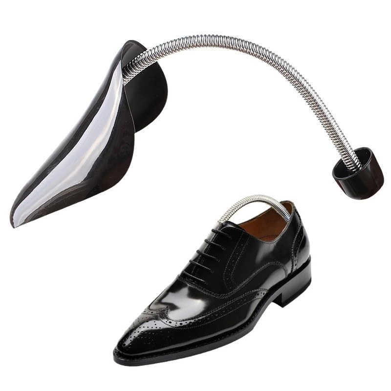 Ericotry Schuhspanner für Herren, Schwarz, verstellbar, mit Zugfeder, 2 Paar