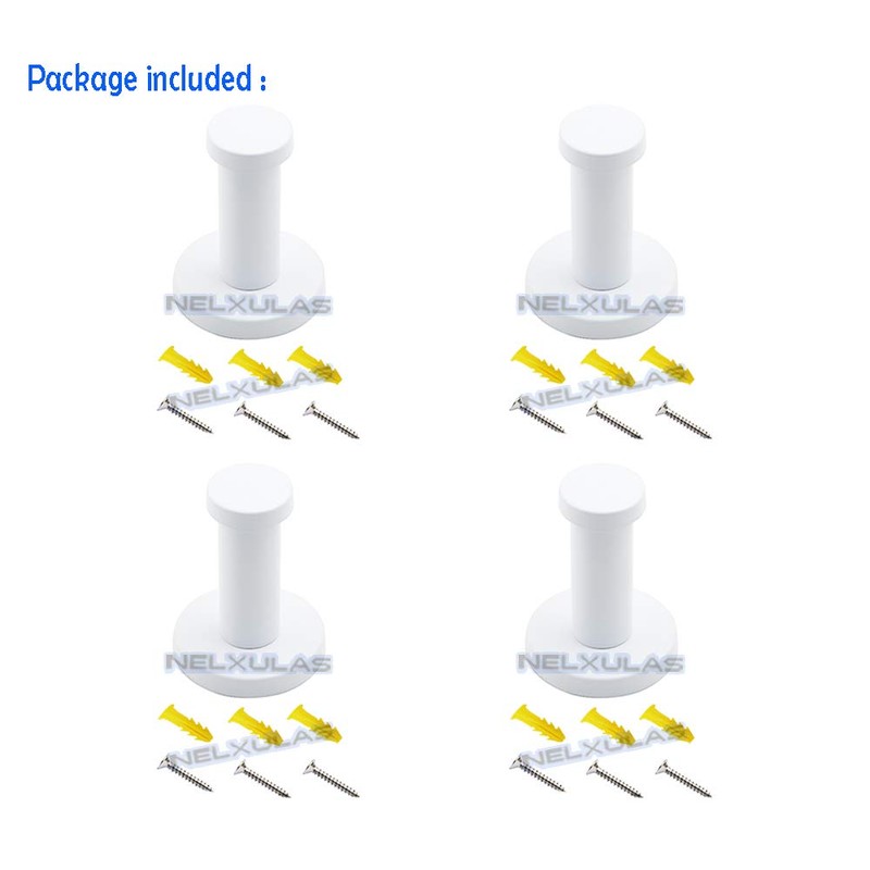 NELXULAS Classic White Stainless Steel Single Super Heavy Duty Wall