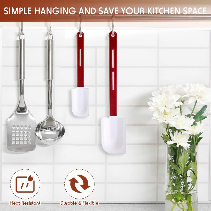 Norme 4 Pcs High Temp Silicone Spatulas Heat Resistant Rubber