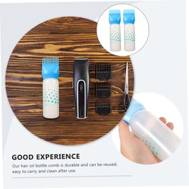 FRCOLOR Botella Aplicadora de Tinte para Cabello 2 Piezas, con Peine y Escala Graduada, Plástico Lavable, Adecuado para Casa y Barberías