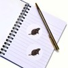 24 x 40mm Round 'Brown Rat' Stickers (SK00049953)