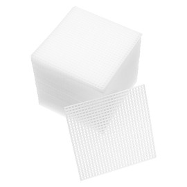 100 Pieces Plastic Canvas 4.17in Square Plastic Mesh Sheet for Embroidery Yarn Crafting Blank Grid Sheet for DIY Handicraft