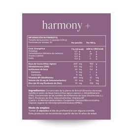 RESET WELLNESS | HARMONY + con Vitex, DIM, Folato, Selenometionina, Isoflavonas, 60 cápsulas de 540 mg