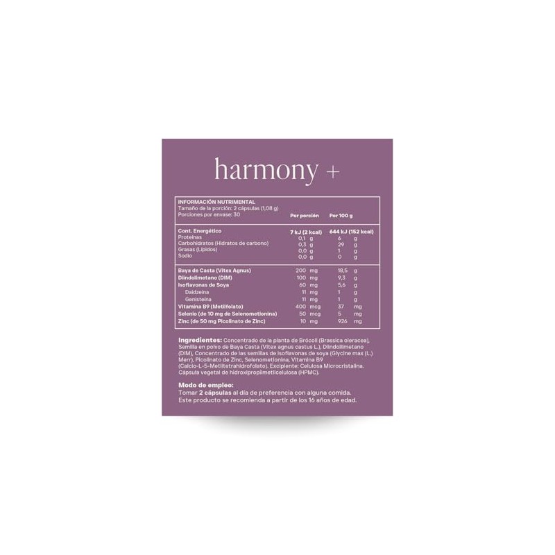 RESET WELLNESS | HARMONY + con Vitex, DIM, Folato, Selenometionina,