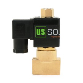 1/4" NPT Brass Electric Solenoid Valve 110V AC N.O. Air Gas Non-potable Water NBR