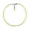 GEMKORA Natural Real Peridot Crystals Bracelet, 3mm Best Grade Micro