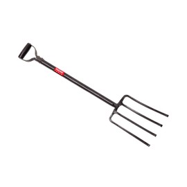 TABOR TOOLS Digging Fork, Steel Shaft, Super Heavy Duty 4 Tine Spading Fork, Virtually Unbreakable Garden Fork, 40 Inch Length. J59A.