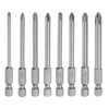 HARFINGTON 8pcs Phillips Screwdriver Bit PH1(3.0/4.0/4.5/5.0) PH2(4.0/4.5/5.0/6.0) S2 Steel 1/4"