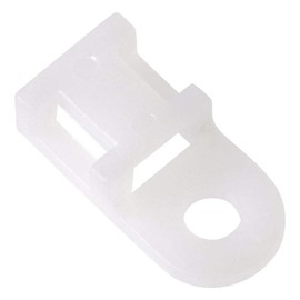 TA-VIGOR 50Pcs Nylon Cable Tie Mount Base, 19.6mmx9.5mmx5mm Saddle Type Mount Wire Holder, Cable Zip Ties, Adjustable Cable Tie Holder with Screws and Ties for Wire and Cable Tidy, White