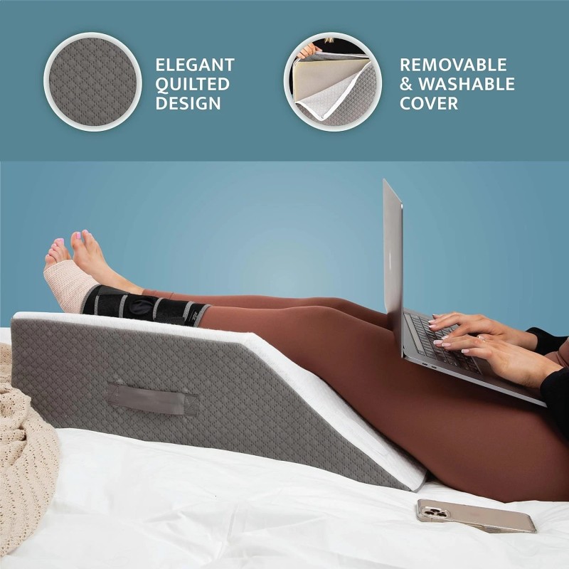 High-Density Foam Double Leg Elevation Pillow - Stylish Recovery Redefined