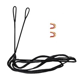 Deerseeker Outdoor Darcon Bow String with 2 Nocking Points & Finger Tab 12/14/16 Strands 48-70 inches Bowstrings Replacement for Recurve Bows Traditional Longbow Archery Hunting Target Practice