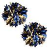 Metallic Cheerleader Cheerleading Pom Poms 6 inch 1 Pair (Royal