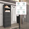 Bosuelife 6-Shelves Hanging Closet Organizer with 5 Different Drawers, Foldable