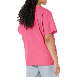 Cherokee womens V Neck medical scrubs shirts, Shocking Pink, Small US