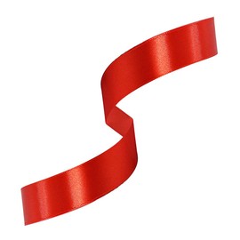 Red Satin Ribbon 1 Inches x 25 Yards, Solid Color Fabric Ribbon for Gift Wrapping, Crafts, Hair Bows Making, Wreath, Wedding Party Decoration and Sewing Projects